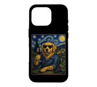 Carcasa para iPhone 16 Pro Beber Vino Golden Retriever Art I Love Mom Dog