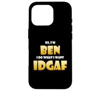 Carcasa para iPhone 16 Pro Ben Costume Idgaf Cute Personalized First Name Benjamin Bens
