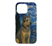 Carcasa para iPhone 16 Pro Berger Picard Dog Van Gogh Noche Estrellada