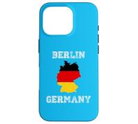 Carcasa para iPhone 16 Pro Berlín Alemania Vintage Alemania Bandera Mapa Diseño