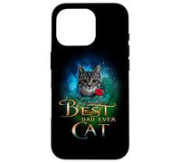 Carcasa para iPhone 16 Pro Best Cat Dad Ever Funny Kitten Tabby Cat For Fathers Day