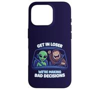 Carcasa para iPhone 16 Pro Bigfoot & Alien se meten en Perdedor, Estamos Tomando Malas Decisiones
