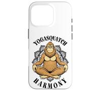 Carcasa para iPhone 16 Pro Bigfoot Yoga Funny Yogasquatch Harmony Meditación Mandala