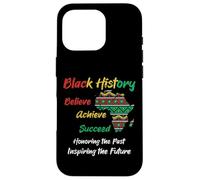 Carcasa para iPhone 16 Pro Black History Believe Achieve Achieve Succeed African Men Women Kids