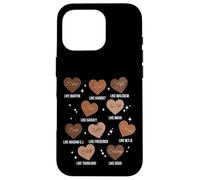 Carcasa para iPhone 16 Pro Black History Hearts Dream Like Martin Niñas Niños Mujeres