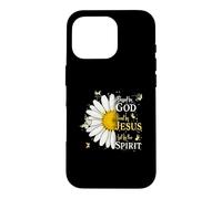 Carcasa para iPhone 16 Pro Blessed by God Loved by Jesus Led by Spirit Faith