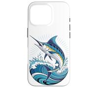 Carcasa para iPhone 16 Pro Blue Marlin Ocean Graphic Fishing