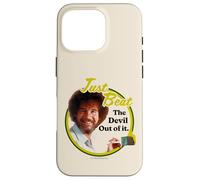 Carcasa para iPhone 16 Pro Bob Ross Just Beat The Devil out of It
