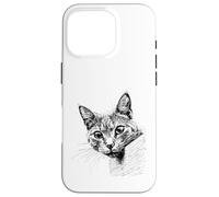 Carcasa para iPhone 16 Pro Bonita Cara de Gato Curiosa para Todos los entusiastas de los Animales