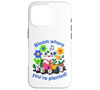Carcasa para iPhone 16 Pro Bonito diseño de Flor de Rana Que florece Donde estás plantado