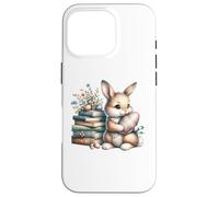 Carcasa para iPhone 16 Pro Bookish Easter Bunny Reading Book Every Bunny Loves to Read