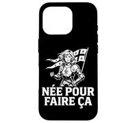 Carcasa para iPhone 16 Pro Born To Do This Juana de Arco Cita inspiradora en francés