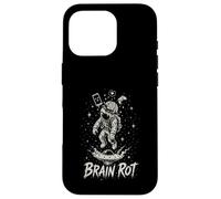 Carcasa para iPhone 16 Pro Brain Rot Astronaut Graphic Surrealista Space Gamer Meme Gift