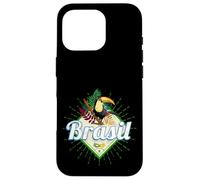 Carcasa para iPhone 16 Pro Brasil tucán Retro Samba Carnaval Recuerdo Vintage
