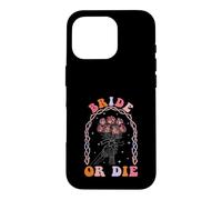 Carcasa para iPhone 16 Pro Bride Or Die Retro Halloween Despedida de Soltera a Juego