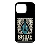 Carcasa para iPhone 16 Pro Bride Or Die Retro Halloween Despedida de Soltera a Juego