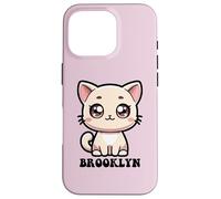Carcasa para iPhone 16 Pro Brooklyn - Lindo diseño de Gatito para niñas con Nombre Brooklyn