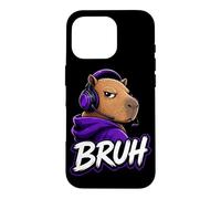 Carcasa para iPhone 16 Pro Bruh Capybara Videojuegos Funny Controller PC Gamer Console