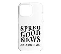 Carcasa para iPhone 16 Pro Buenas Noticias Jesus Loves You Inspiring Christian Back Print