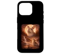 Carcasa para iPhone 16 Pro Bunny Howling At Moon Vintage Funny Mystic