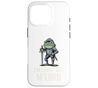 Carcasa para iPhone 16 Pro Burnt out M'Lord Frog Knight Fantasy Meme Quote Men Women