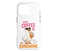 Carcasa para iPhone 16 Pro Café Helado Sunshine Duck Summer Beach Vibes