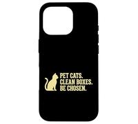 Carcasa para iPhone 16 Pro Cajas limpiadoras para Gatos felinos, dueños de Mascotas, Amantes de los Gatos