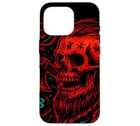 Carcasa para iPhone 16 Pro Calavera vikinga y Hacha