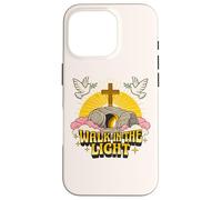 Carcasa para iPhone 16 Pro Caminar en la luz Retro Vintage Dibujos Animados vacío Tumba John 1:7