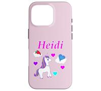 Carcasa para iPhone 16 Pro Camiseta de cumpleaños con diseño de Unicornio para niña con Nombre Heidi