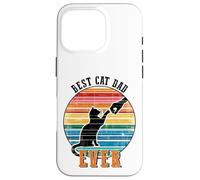 Carcasa para iPhone 16 Pro Camiseta de Gato para Hombre, diseño de Best Cat Dad Ever, Divertida para el día del Padre