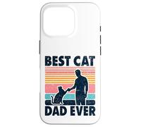 Carcasa para iPhone 16 Pro Camiseta de Gato para Hombre, diseño de Best Cat Dad Ever, Divertida para el día del Padre