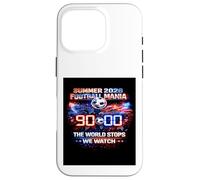 Carcasa para iPhone 16 Pro Camiseta para fanáticos de The World Stops We Watch 90 Minutes Soccer 2026.