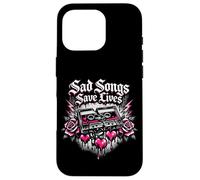 Carcasa para iPhone 16 Pro Canciones tristes salvan Vidas Diseño EMO