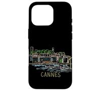Carcasa para iPhone 16 Pro Cannes Francia Viaje Souvenir Historic City Monumento Regalo