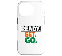 Carcasa para iPhone 16 Pro Carrera Ready Go Marathon Go Time Get Moving Sprinter de 10 km y 5 km