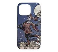 Carcasa para iPhone 16 Pro Carta del Tarot The Fool, Halloween Court Jester, Spooky Gothic