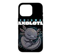 Carcasa para iPhone 16 Pro Cartoon Enigma Axolotl Animal Lover Lindo Axolotls