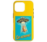 Carcasa para iPhone 16 Pro Cat-astrophe! - Póster de la película Vintage Retro de platillo Volador OVNI