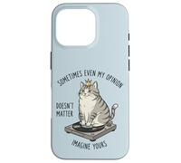 Carcasa para iPhone 16 Pro Cat On Record Player Imagina Que tu opinión no Importa