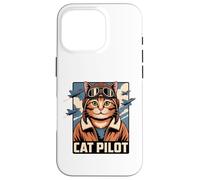 Carcasa para iPhone 16 Pro Cat Pilot Aviator Estilo Vintage