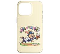 Carcasa para iPhone 16 Pro Catch The Eggs Funny Easter Bunny Buceo Catch Baseball Boys
