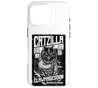 Carcasa para iPhone 16 Pro Catzilla Vintage Japonés Cat Lover Monster Movie Poster