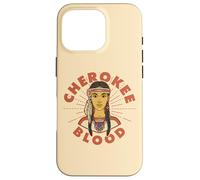Carcasa para iPhone 16 Pro Cherokee Blood Nation Sunburst Orgullosa Mujer nativa Americana