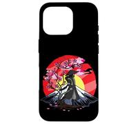 Carcasa para iPhone 16 Pro Cherry Blossom Fighter Fujuyama Sunset Japanese Samurai