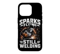Carcasa para iPhone 16 Pro Chispas Volando Todavía Soldadura Soldador Metal Trabajador Hombres
