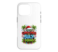 Carcasa para iPhone 16 Pro Christmas July Squad Summer Santa Hat Sunglasses Palm Tree