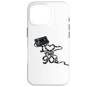 Carcasa para iPhone 16 Pro Cinta Adhesiva Suelta con Texto «I Heart The 90s Movie Store Rent»