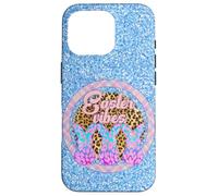 Carcasa para iPhone 16 Pro Círculo a Cuadros con diseño de Leopardo con diseño de Tres Conejos de Easter Vibes