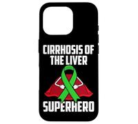 Carcasa para iPhone 16 Pro Cirrosis of The Liver Superhero Teal Ribbon